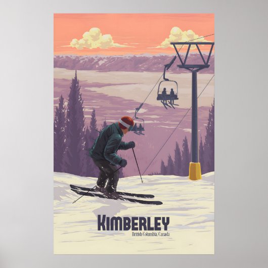 Kimberley Ski Resort Canada Reisposter Poster (Voorkant)