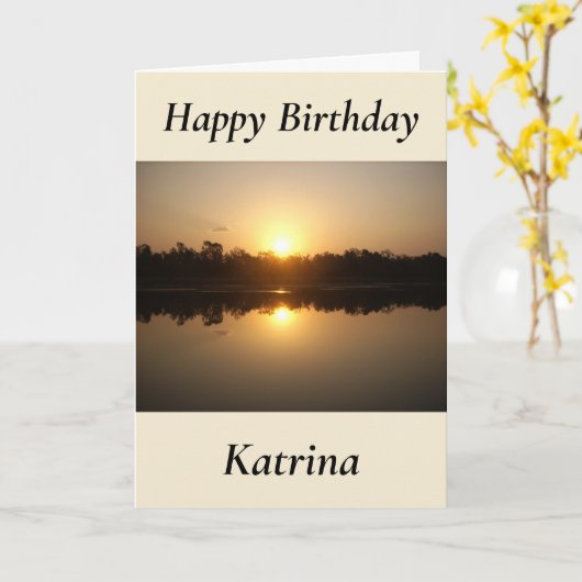 Kimberley Sunset Birthday Card Kaart (Gele Bloem)