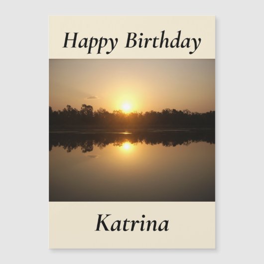 Kimberley Sunset Magnetic Birthday Card (Voorkant)