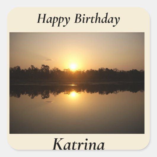 Kimberley Sunset Vierkante Sticker (Voorkant)