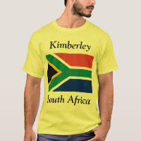 Kimberley, Zuid-Afrika met Zuid-Afrikaanse vlag