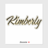 Kimberly black gold Lettering Aufkleber Sticker (Vel)