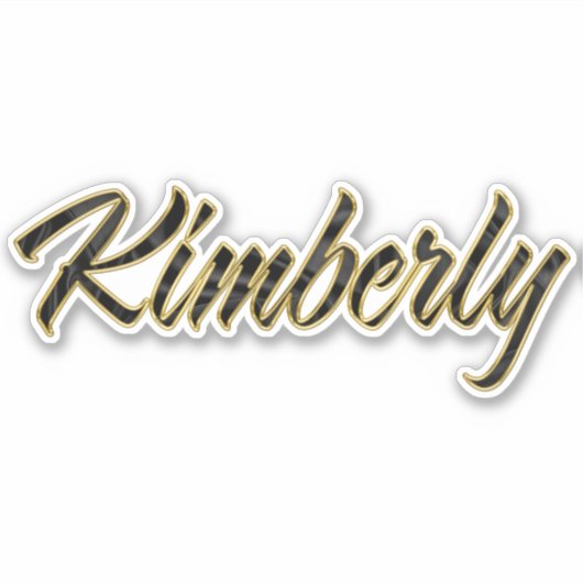 Kimberly black gold Lettering Aufkleber Sticker (Voorkant)