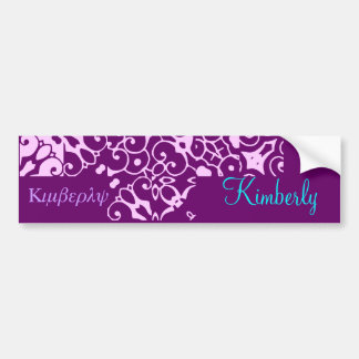 Kimberly Designer Name Bumpersticker