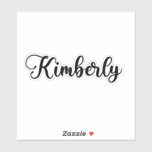 Kimberly Name - Handgeschreven kalligrafie Sticker (Vel)