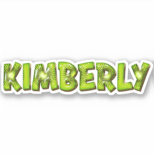 Kimberly Name Kiwi Design Aufkleber Sticker (Voorkant)