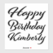 Kimberly Name Vorname black Sticker Geburtstag (Vel)