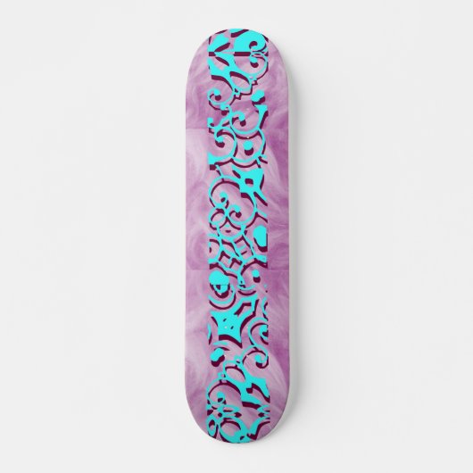 Kimberly Paars Plume Wingnut Designer Naam Persoonlijk Skateboard (Voorkant)