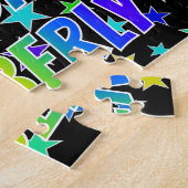 "KIMBERLY" Voornaam, geun "HAPPY BIRTHDAY" Legpuzzel (Zijkant)