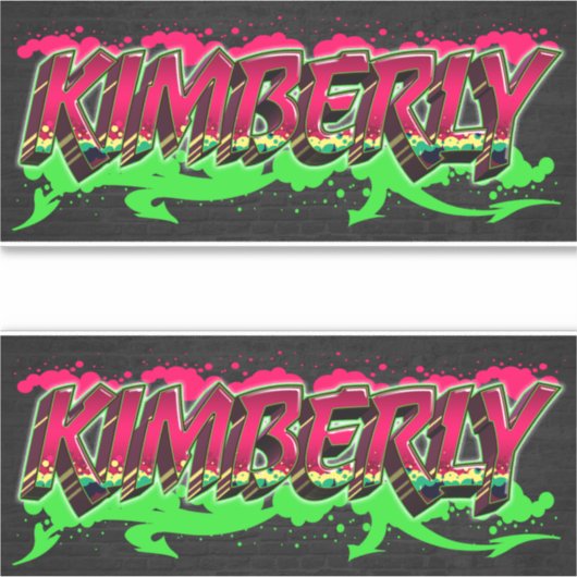 Kimberly Vorname Name Graffiti Aufkleber Sticker (Voorkant)
