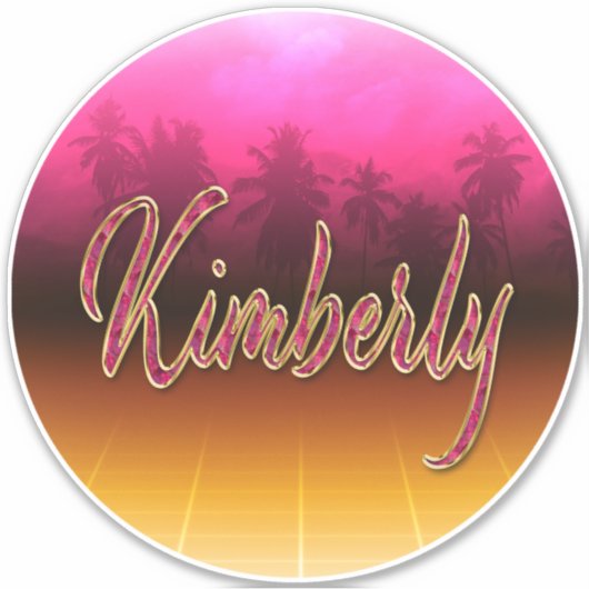 Kimberly Vorname Name pink Aufkleber Sticker (Voorkant)