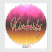 Kimberly Vorname Name pink Aufkleber Sticker (Vel)