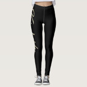 Kimberly white gold Handwriting Hose Leggings (Voorkant)