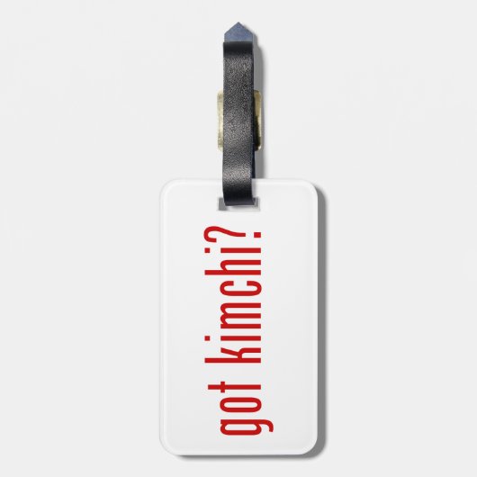 Kimchi? Bagagelabel (Achterkant verticaal)