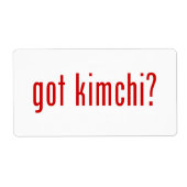 Kimchi? Etiket (Voorkant)