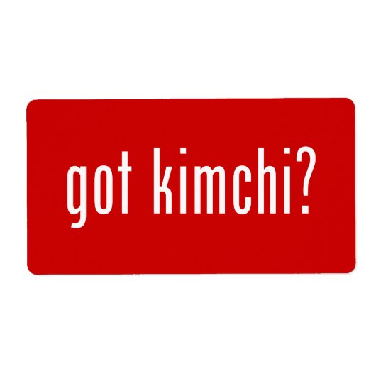 Kimchi? Etiket (Voorkant)
