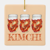 Kimchi Fermented Cabbage Korean Food Cuisine Keramisch Ornament (Achterkant)