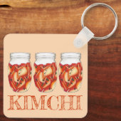 Kimchi Fermented Cabbage Korean Food Cuisine Sleutelhanger (Achterkant)