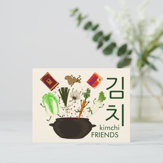 Kimchi Friends Briefkaart (Staand voorkant)