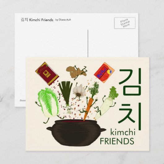 Kimchi Friends Briefkaart (Voorkant / Achterkant)