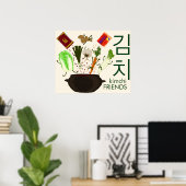 Kimchi Friends Poster (Thuiskantoor)