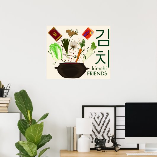 Kimchi Friends Poster (Thuiskantoor)