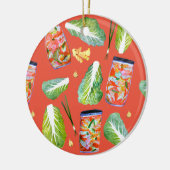 Kimchi Ingrediënten Fun Fermentation Waterverf Keramisch Ornament (Links)