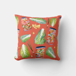 Kimchi Ingrediënten Fun Fermentation Waterverf Kussen