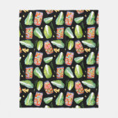 Kimchi Ingredients Spicy Fermentation Waterverf Fleece Deken (Voorkant)