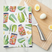 Kimchi Ingredients Spicy Fermentation Waterverf Theedoek (Quarter Fold)