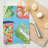 Kimchi Ingredients Waterverf Fun Fermentation Theedoek (Quarter Fold)