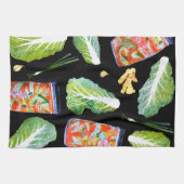 Kimchi Ingredients Waterverf Fun Fermentation Theedoek (Horizontaal)