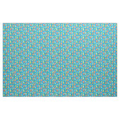 Kimchi Ingredients Waterverf Pattern Blue Stof (Yard (91,4 cm))
