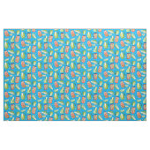 Kimchi Ingredients Waterverf Pattern Blue Stof (Fat Quarter)