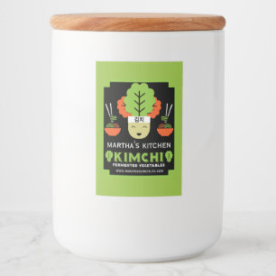 Kimchi Keuken Huisgemaakte Voedsel Voedselcontainer Etiket