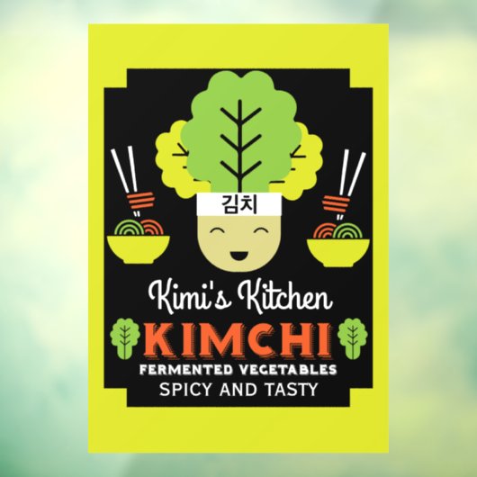 Kimchi Keuken Thuisgemaakte Maaltijden Raamsticker (Vel 3)