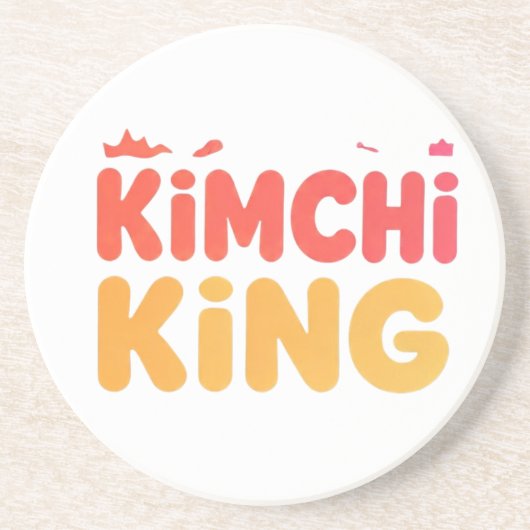 Kimchi King Zandsteen Onderzetter (Voorkant)
