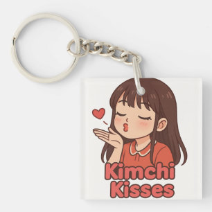 Kimchi Kisses – Schattige Kawaii T-shirt voor Food Sleutelhanger