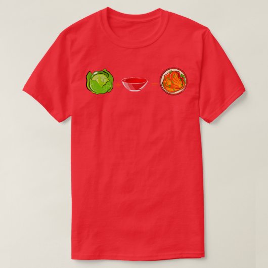 Kimchi Kool Rode Saus T-shirt (Design voorkant)