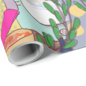 Kimchi Making Pattern – Illustrated Korean Food Wr Cadeaupapier (Rol Hoek)