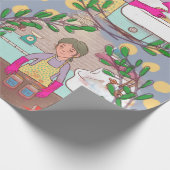 Kimchi Making Pattern – Illustrated Korean Food Wr Cadeaupapier (Hoek)