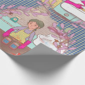 Kimchi Making Pattern – Illustrated Korean Food Wr Cadeaupapier (Hoek)