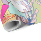 Kimchi Making Pattern – Illustrated Korean Food Wr Cadeaupapier (Rol Hoek)