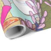 Kimchi Making Pattern – Illustrated Korean Food Wr Cadeaupapier (Rol Hoek)