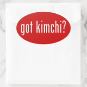 Kimchi? Ovale Sticker (Tas)