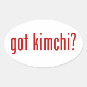 Kimchi? Ovale Sticker (Voorkant)