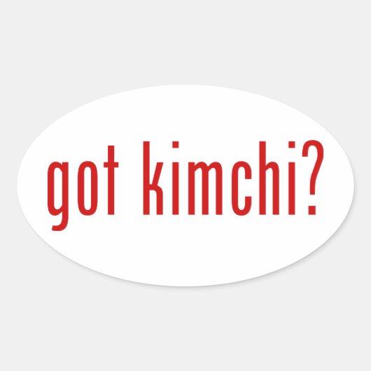 Kimchi? Ovale Sticker (Voorkant)