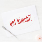 Kimchi? Ovale Sticker (Envelop)