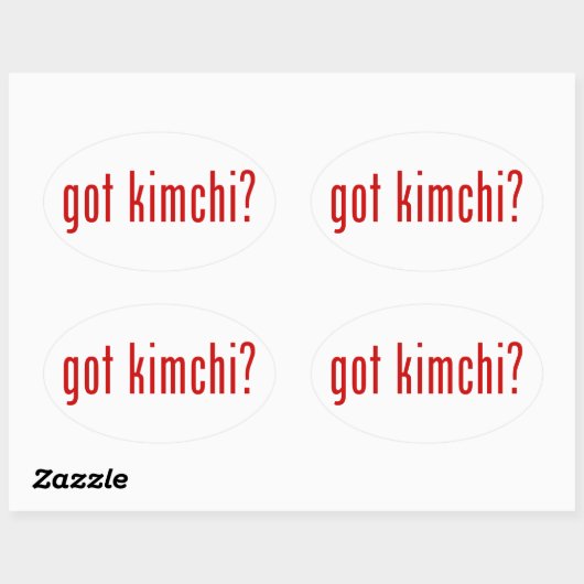Kimchi? Ovale Sticker (Vel)