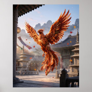 Kimchi Phoenix Rijzend Poster